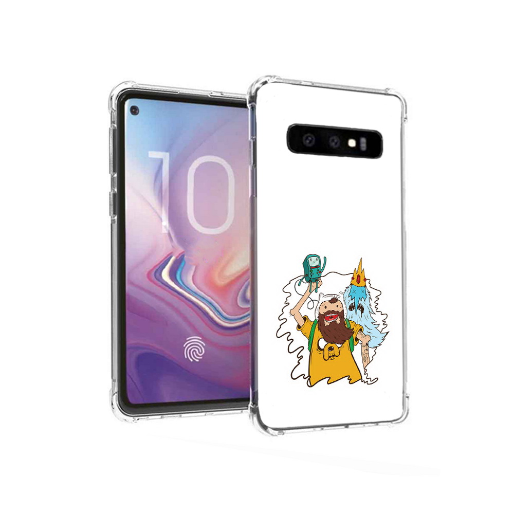 

Чехол MyPads Tocco для Samsung Galaxy S10 время приключений старый Финн (PT125897.498.279), Прозрачный, Tocco