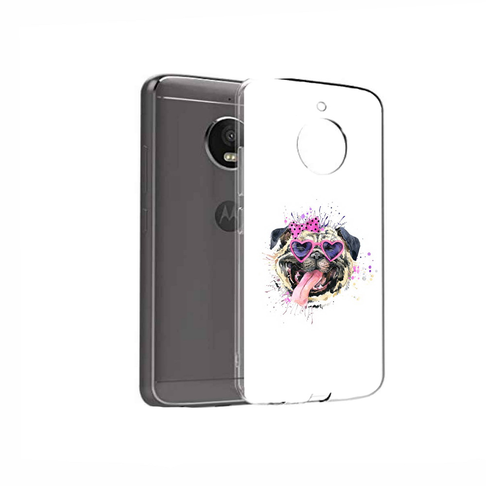 

Чехол MyPads Tocco для Motorola Moto E4 Веселая собака (PT99977.370.43), Прозрачный, Tocco