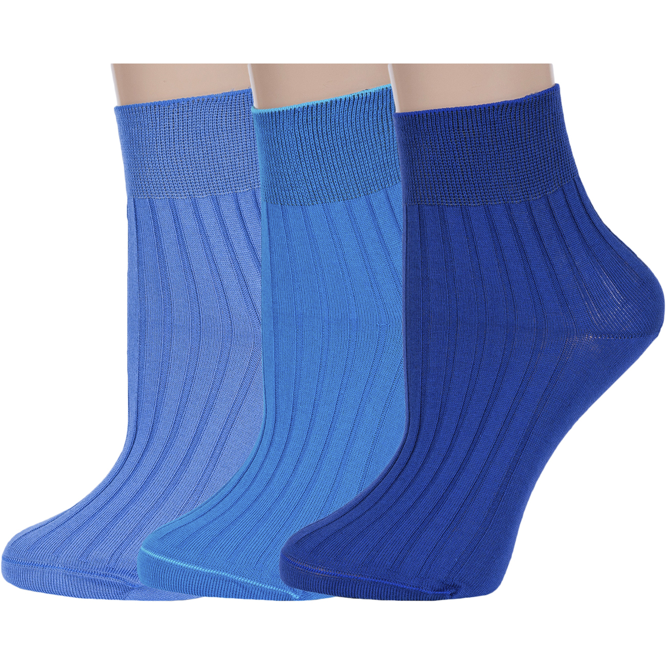 Комплект носков женских Rusocks 3-Ж3-11001 голубых; синих; бирюзовых 23
