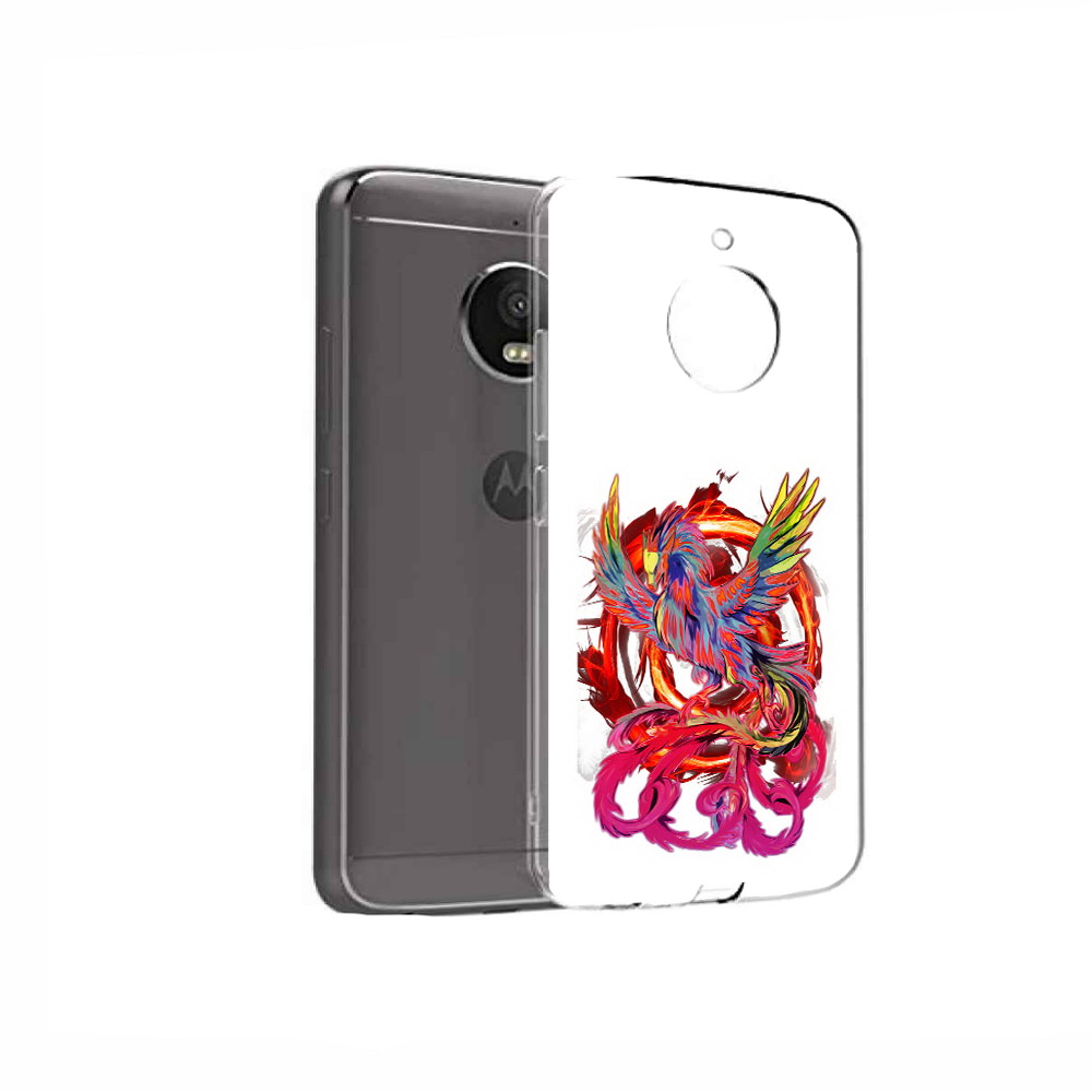 

Чехол MyPads Tocco для Motorola Moto E4 красочный феникс (PT99977.370.414), Прозрачный, Tocco