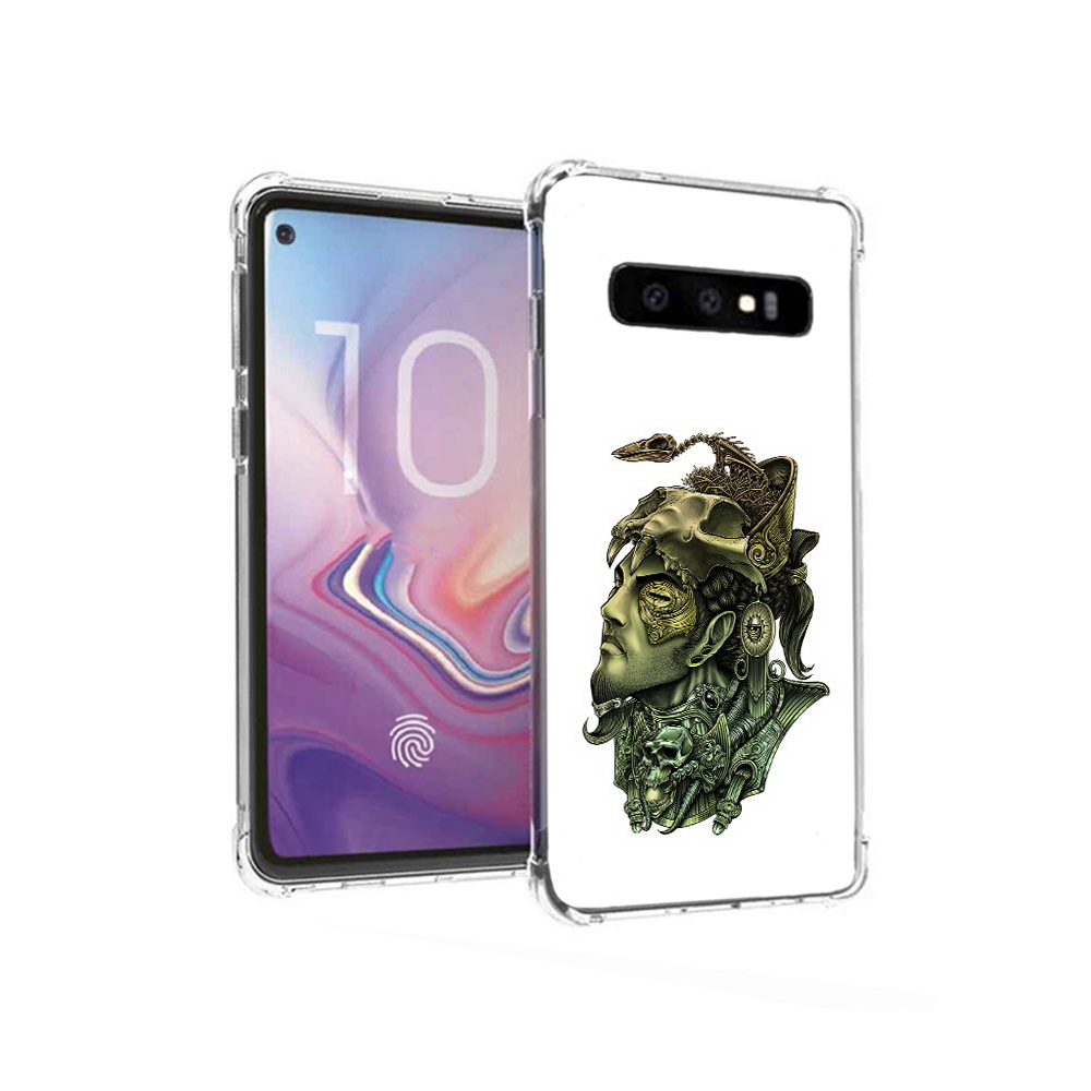 

Чехол MyPads Tocco для Samsung Galaxy S10 бронзовый воин (PT125897.498.248), Прозрачный, Tocco