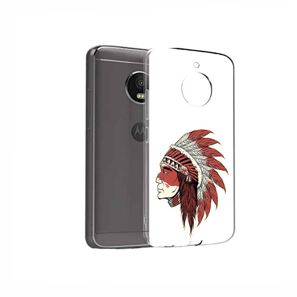 Чехол MyPads Tocco для Motorola Moto E4 красный индеец (PT99977.370.411)