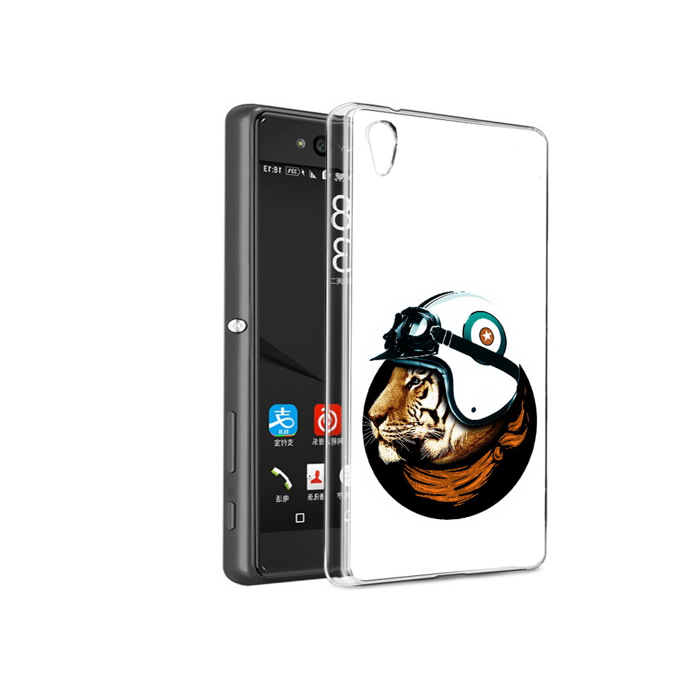

Чехол MyPads Tocco для Sony Xperia C6 Тигр в шлеме (PT28839.243.171), Прозрачный, Tocco