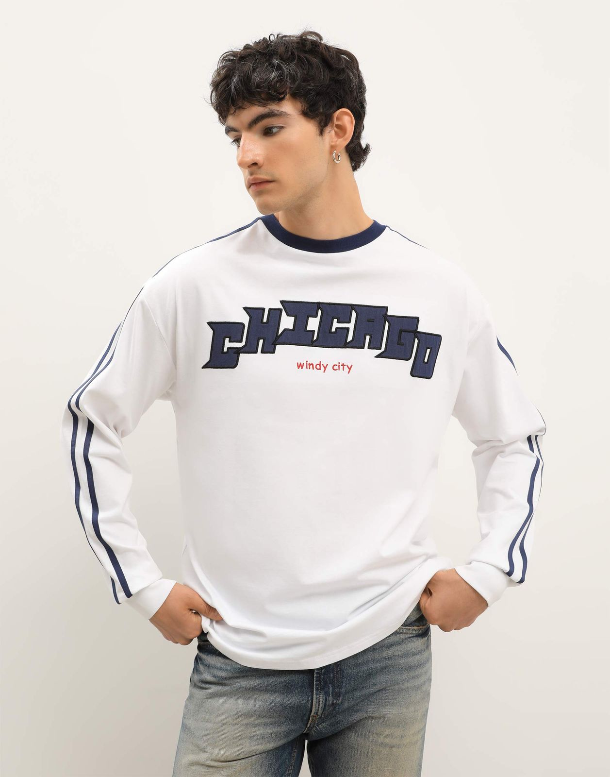 

Лонгслив мужской Gloria Jeans BKT015076 белый M/182, BKT015076