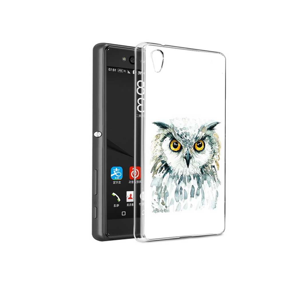 

Чехол MyPads Tocco для Sony Xperia C6 Серьезная сова (PT28839.243.156), Прозрачный, Tocco