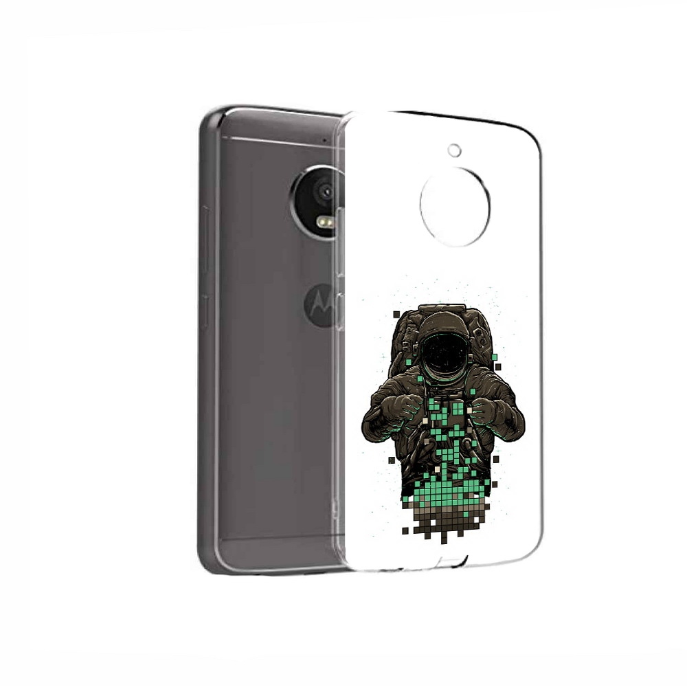 

Чехол MyPads Tocco для Motorola Moto E4 космонавт с пикселями (PT99977.370.394), Прозрачный, Tocco