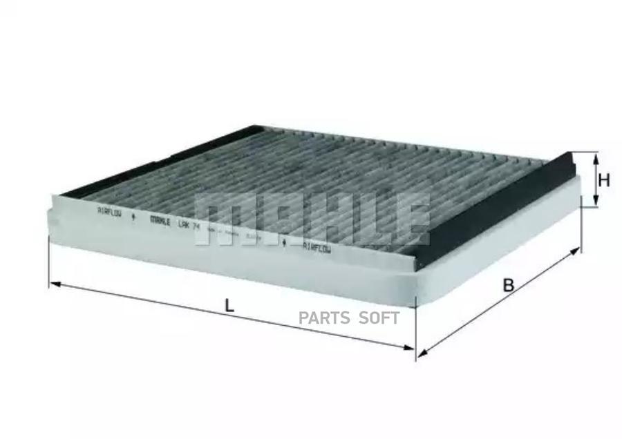 Фильтр салона [угольный] Mahle/Knecht lak74