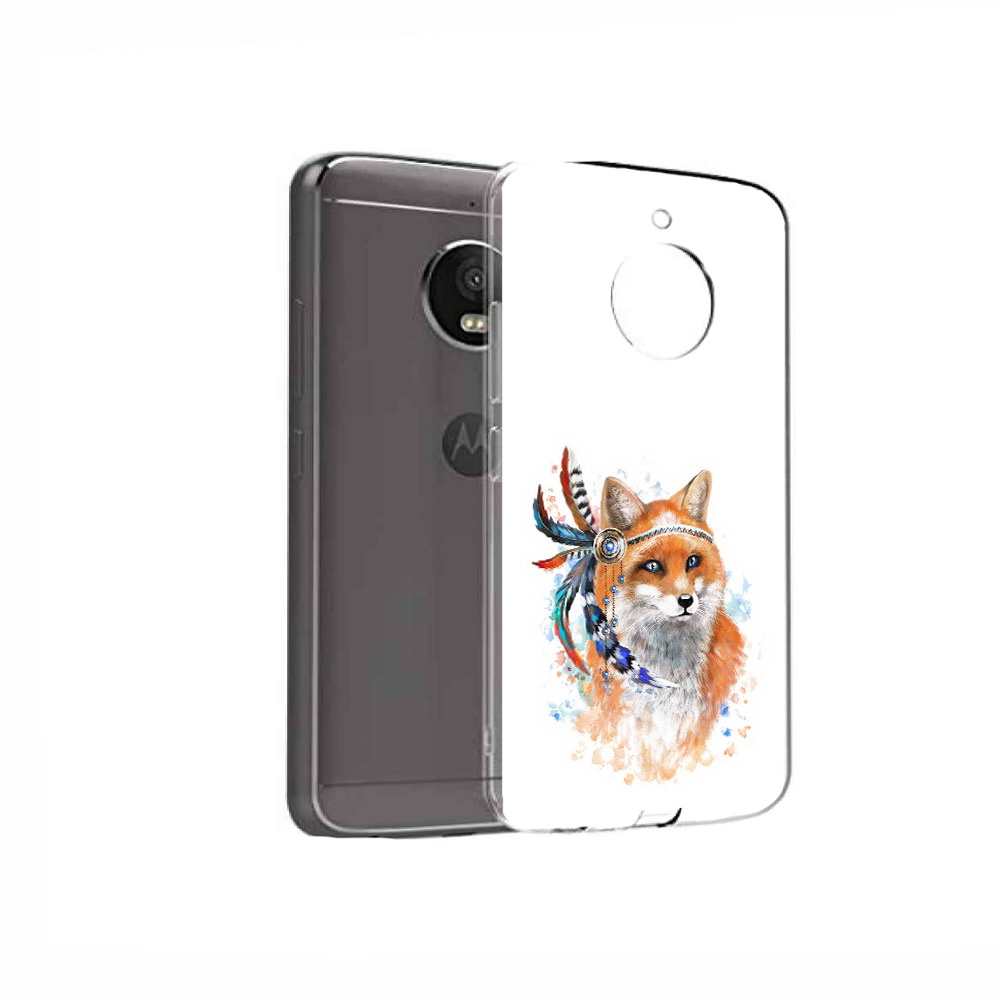 

Чехол MyPads Tocco для Motorola Moto E4 инду лиса (PT99977.370.377), Прозрачный, Tocco