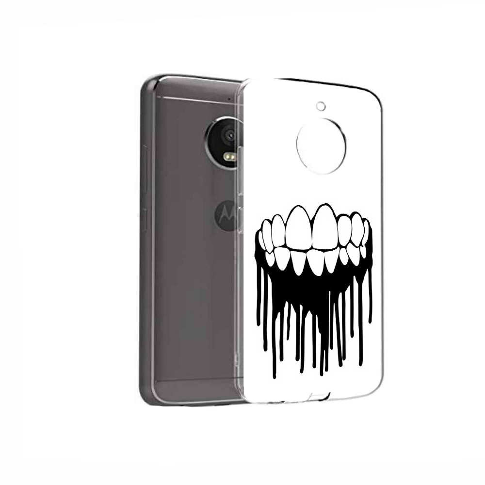 

Чехол MyPads Tocco для Motorola Moto E4 зубы (PT99977.370.372), Прозрачный, Tocco