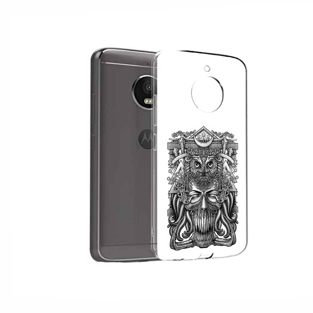 

Чехол MyPads Tocco для Motorola Moto E4 зубастая сова (PT99977.370.369), Прозрачный, Tocco