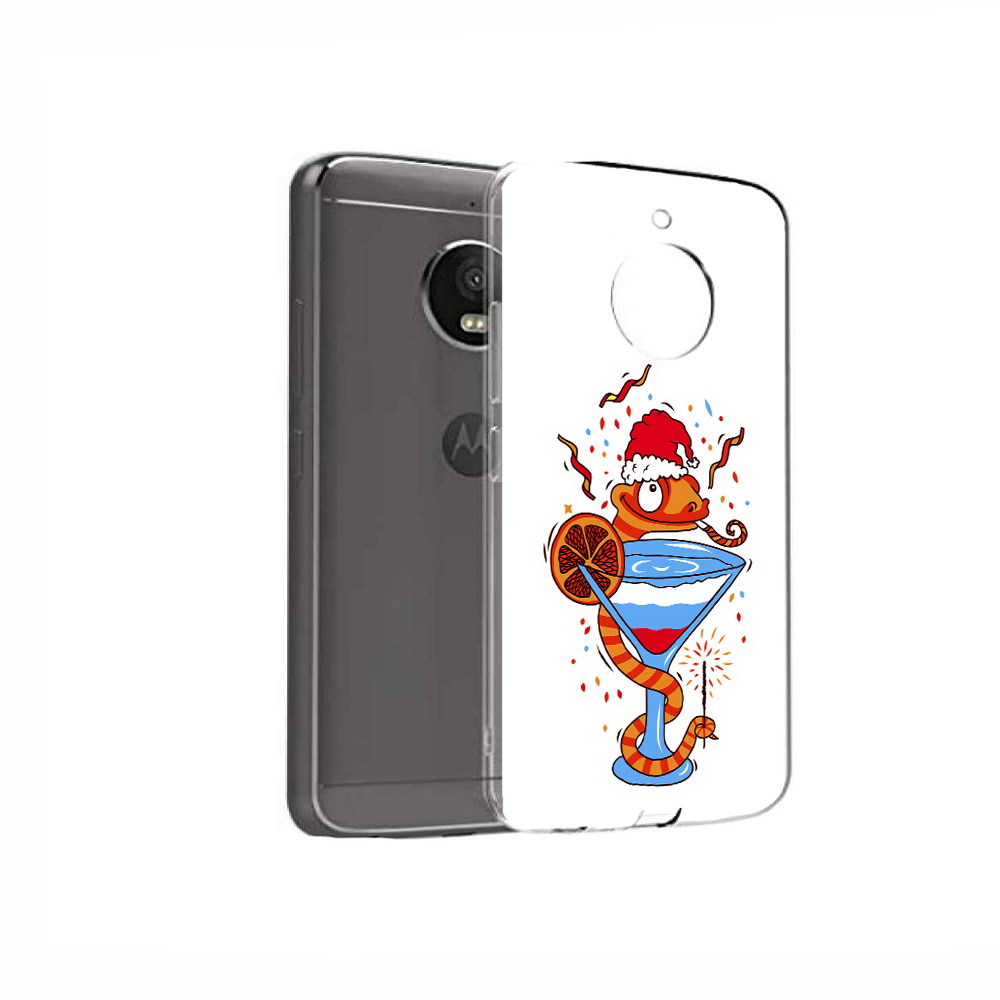 

Чехол MyPads Tocco для Motorola Moto E4 змейка (PT99977.370.364), Прозрачный, Tocco