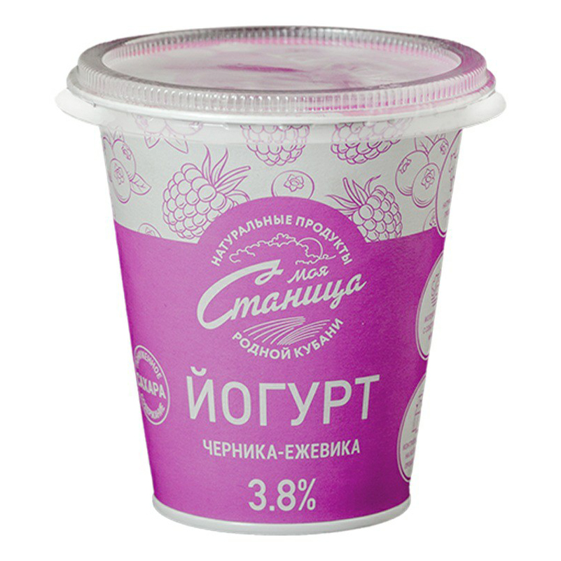 

Йогурт Моя Станица со вкусом черники и ежевики 3,8% 290 г