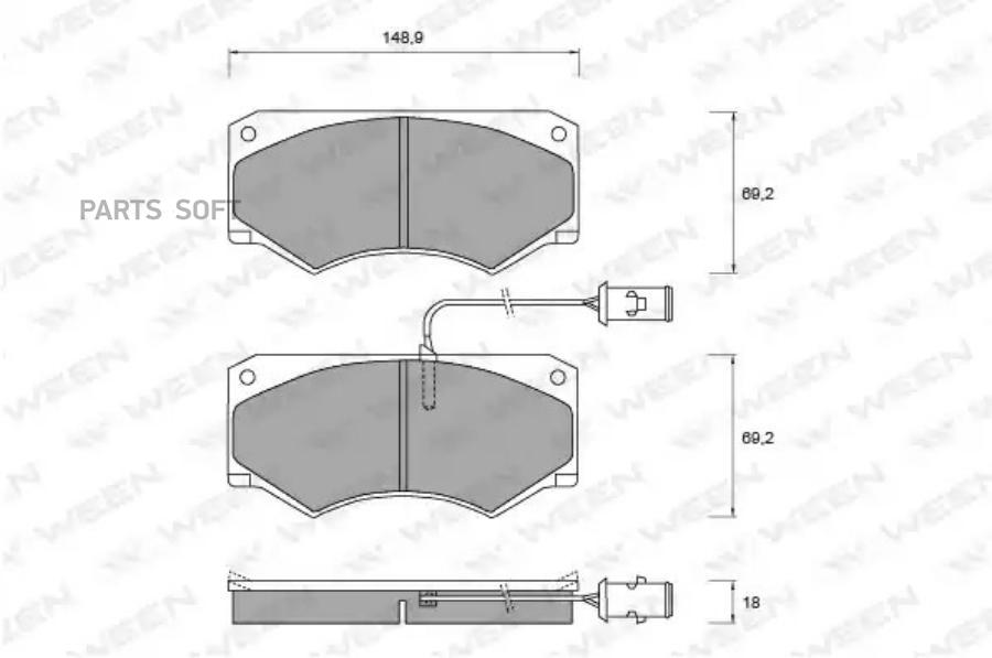 

Тормозные колодки WEEN передние для Mercedes-Benz G-class W460, 463 T1 601 151-1303