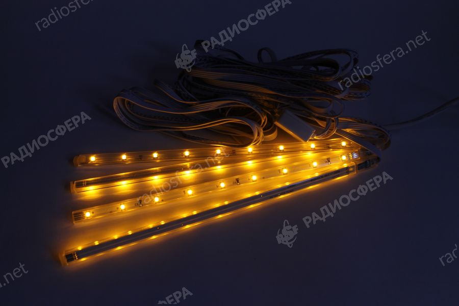 фото Светодиодный светильник линейный 4x25см желтый 220в sds