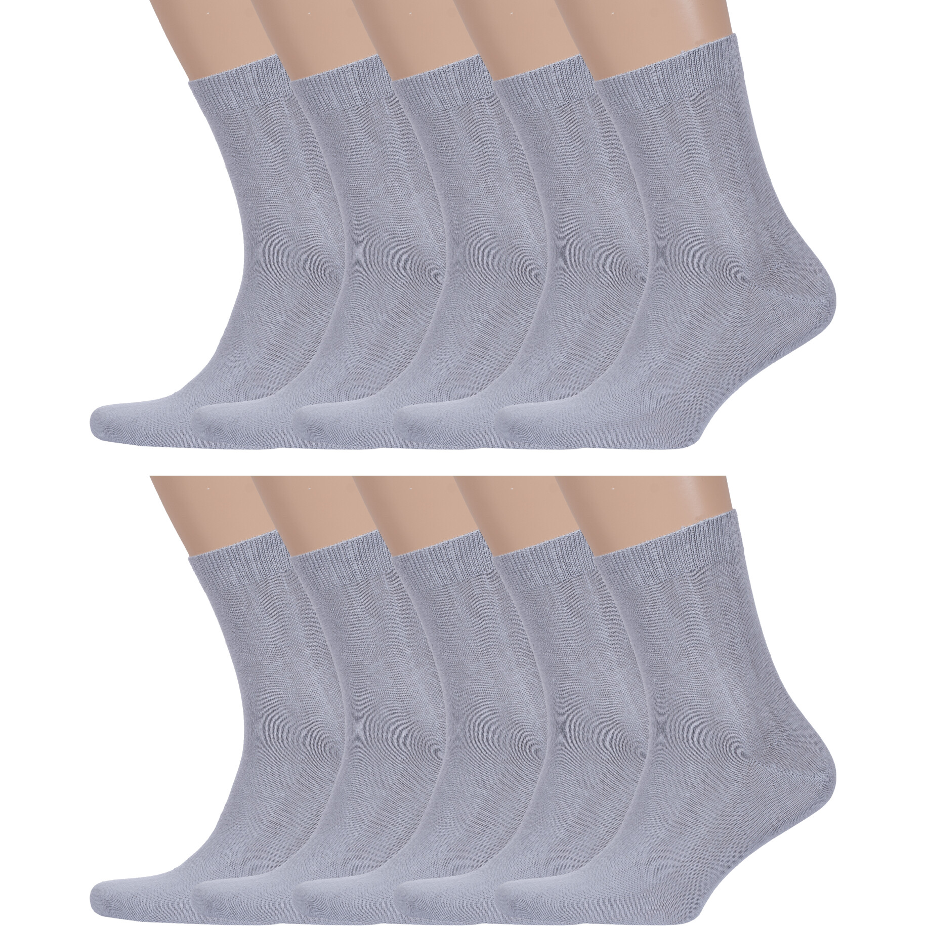 Комплект носков мужских Борисоглебский трикотаж 10-4С58 серых 31 10 пар