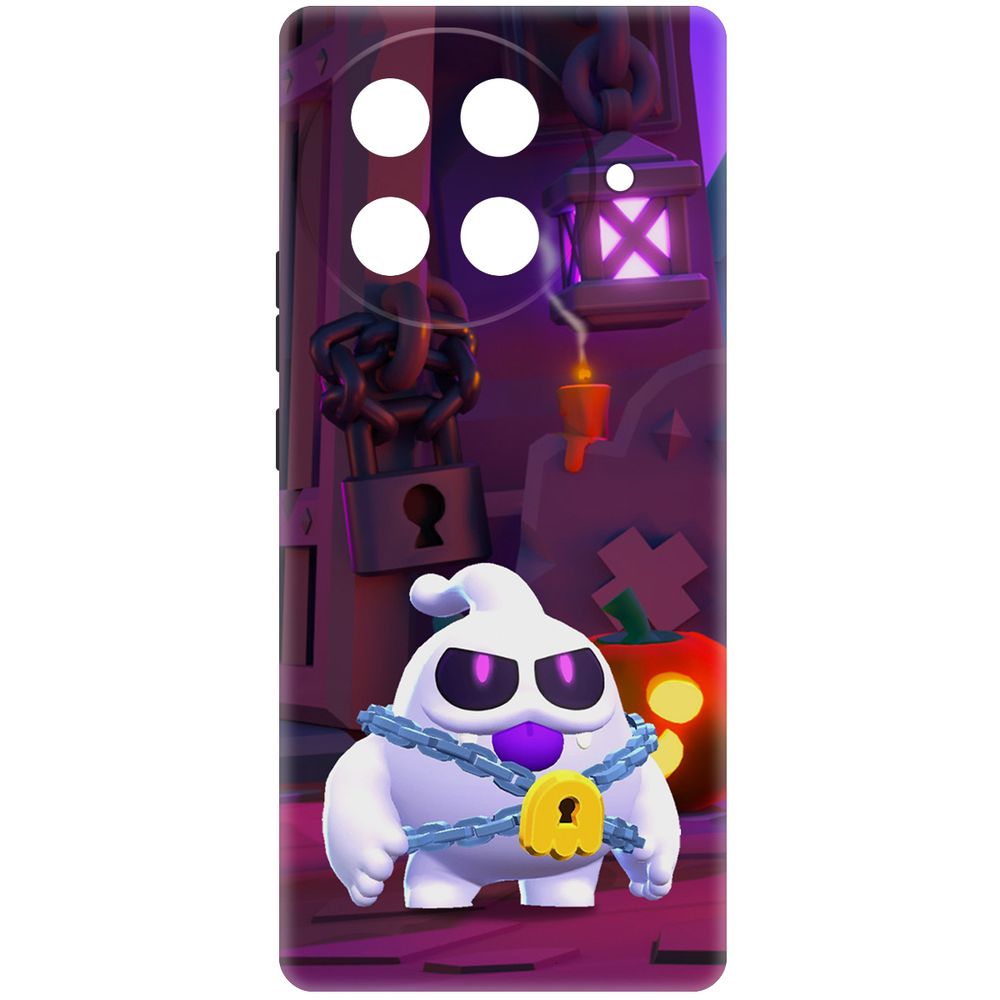

Чехол-накладка Krutoff Soft Case Brawl Stars - Призрак Скуик для TECNO Camon 30S черный