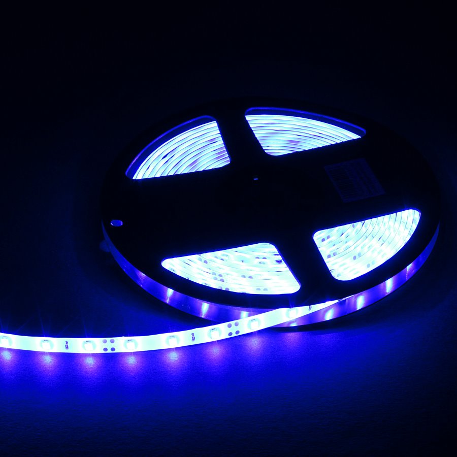 

Светодиодная лента IP65 синий 60свд/м SMD3528 12V 4.8Вт