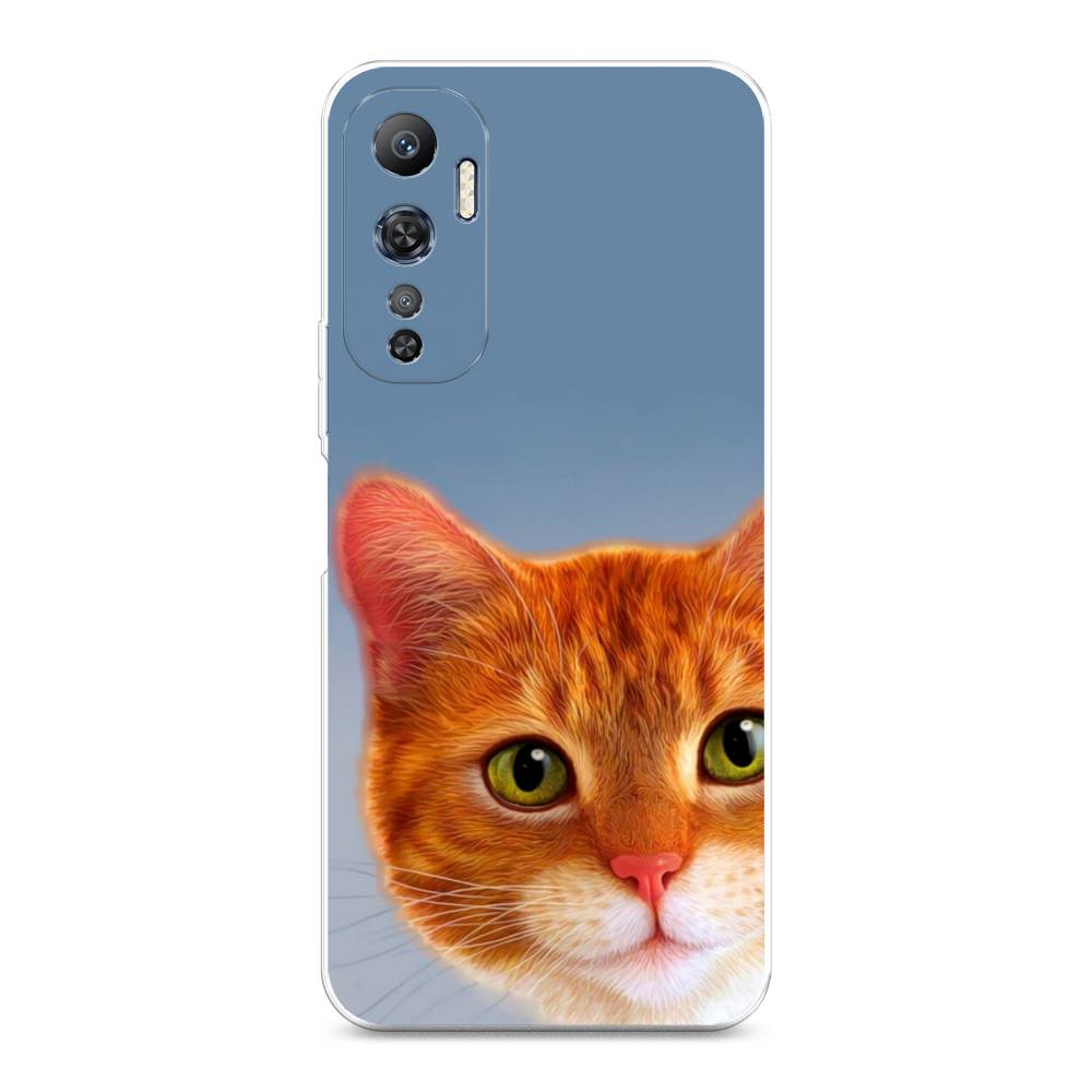 

Чехол на Infinix Hot 20 4G "Любопытный котик", Коричневый, 3103150-1
