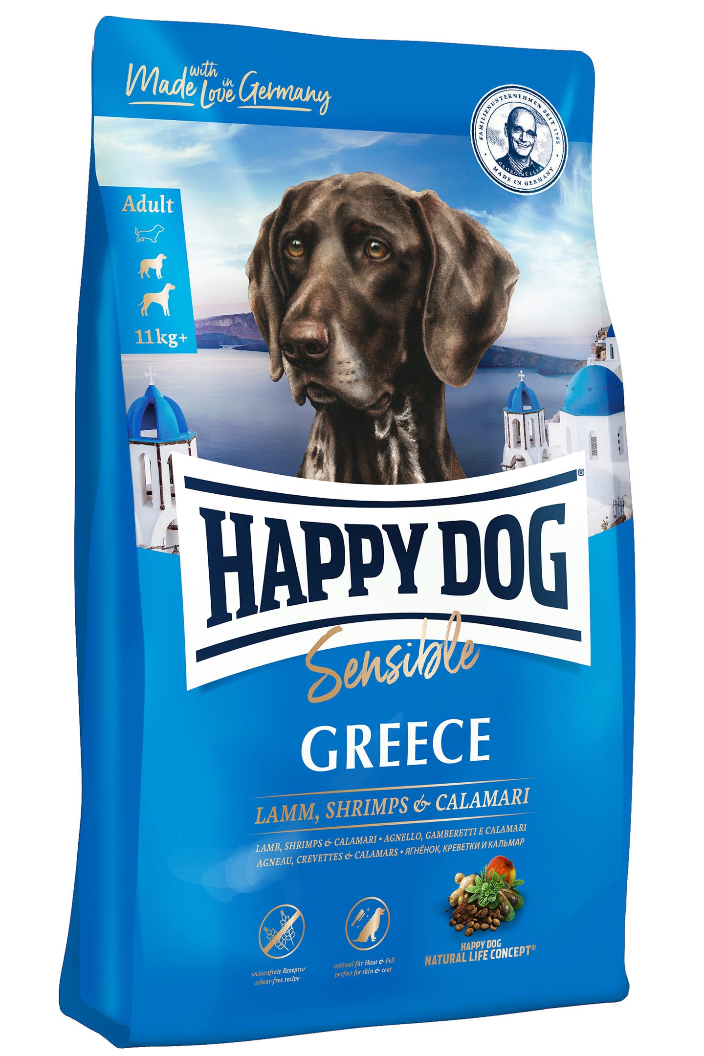 

Корм Happy Dog Supreme Sensible для средних и крупных пород, ягнёнок и морепродукты, 11кг