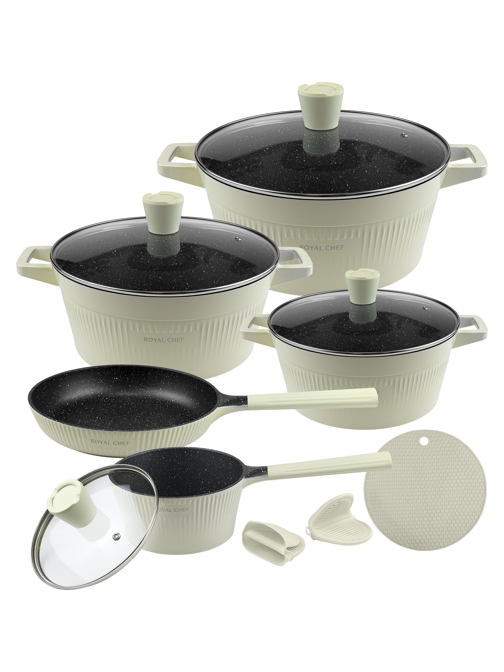 

Набор посуды Royal Chef 12 предм. RC-1112CRE, Lotus
