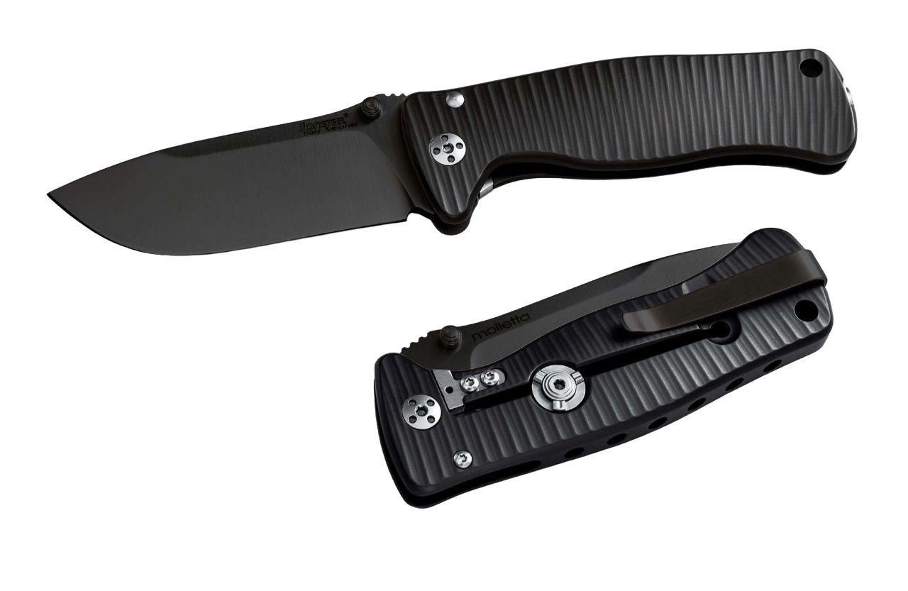 фото Складной нож lionsteel sr-2 aluminum black handle black blade