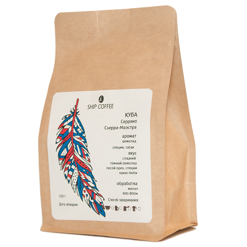 

Кофе в зернах ShipCoffee черный, 250 г, Кофе в зернах Куба