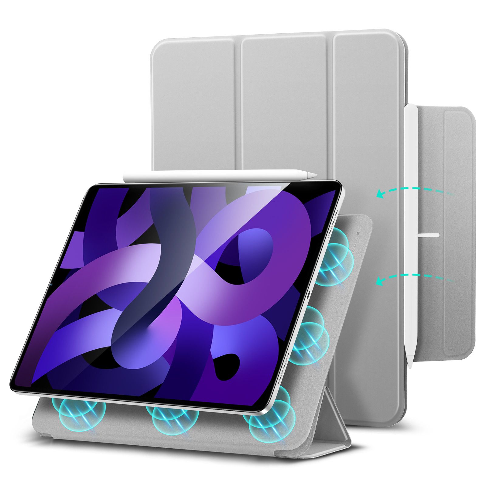 

Чехол книжка ESR Rebound Magnetic Apple iPad Air 4 (2020), Air 5 (2022) и Pro 11 (2018), Серый, iPad Air 4 (2020) 10.9", iPad Air 5, iPad Pro 11 (2018)