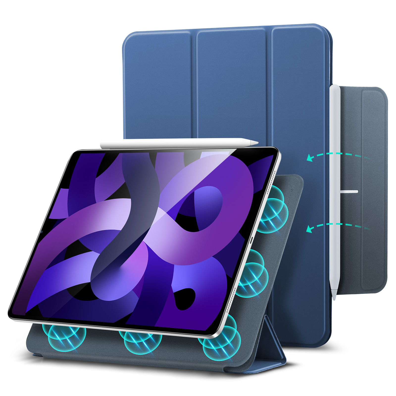 

Чехол книжка ESR Rebound Magnetic Apple iPad Air 4 (2020), Air 5 (2022) и Pro 11 (2018), Синий, iPad Air 4 (2020) 10.9", iPad Air 5, iPad Pro 11 (2018)