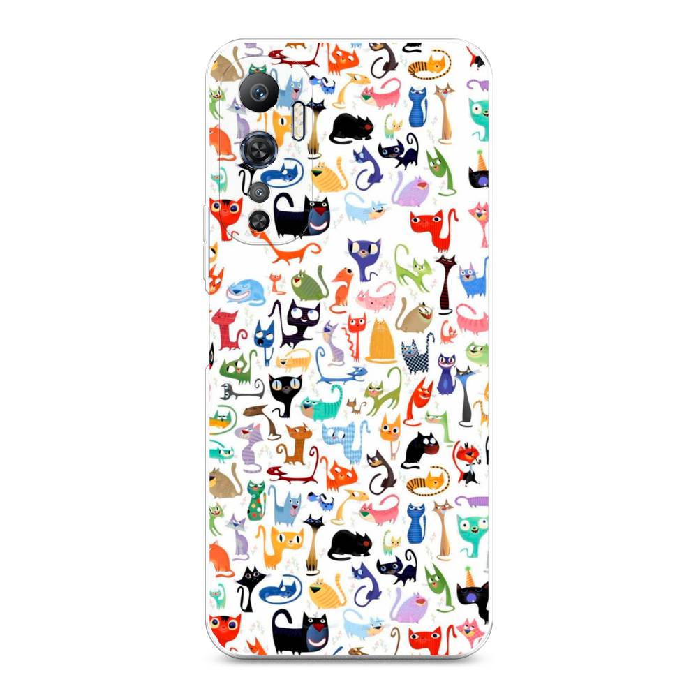 

Чехол на Infinix Hot 20 4G "Цветные коты", Разноцветный, 3103150-1
