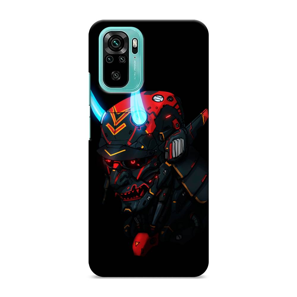 фото Пластиковый чехол "неоновый самурай" на xiaomi redmi note 10 awog