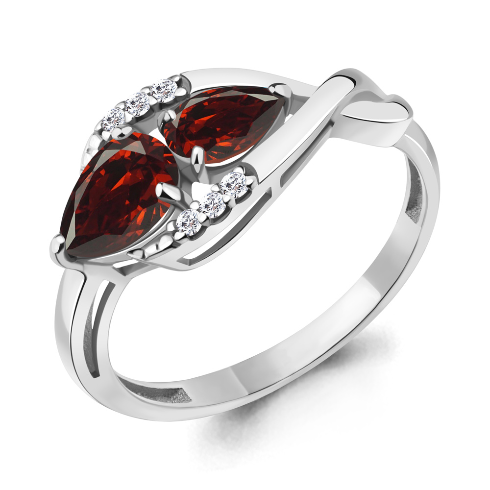 

Кольцо из серебра с гранатом Aquamarine Aquamarine 6963603А_925_р р, 6963603А_925_р