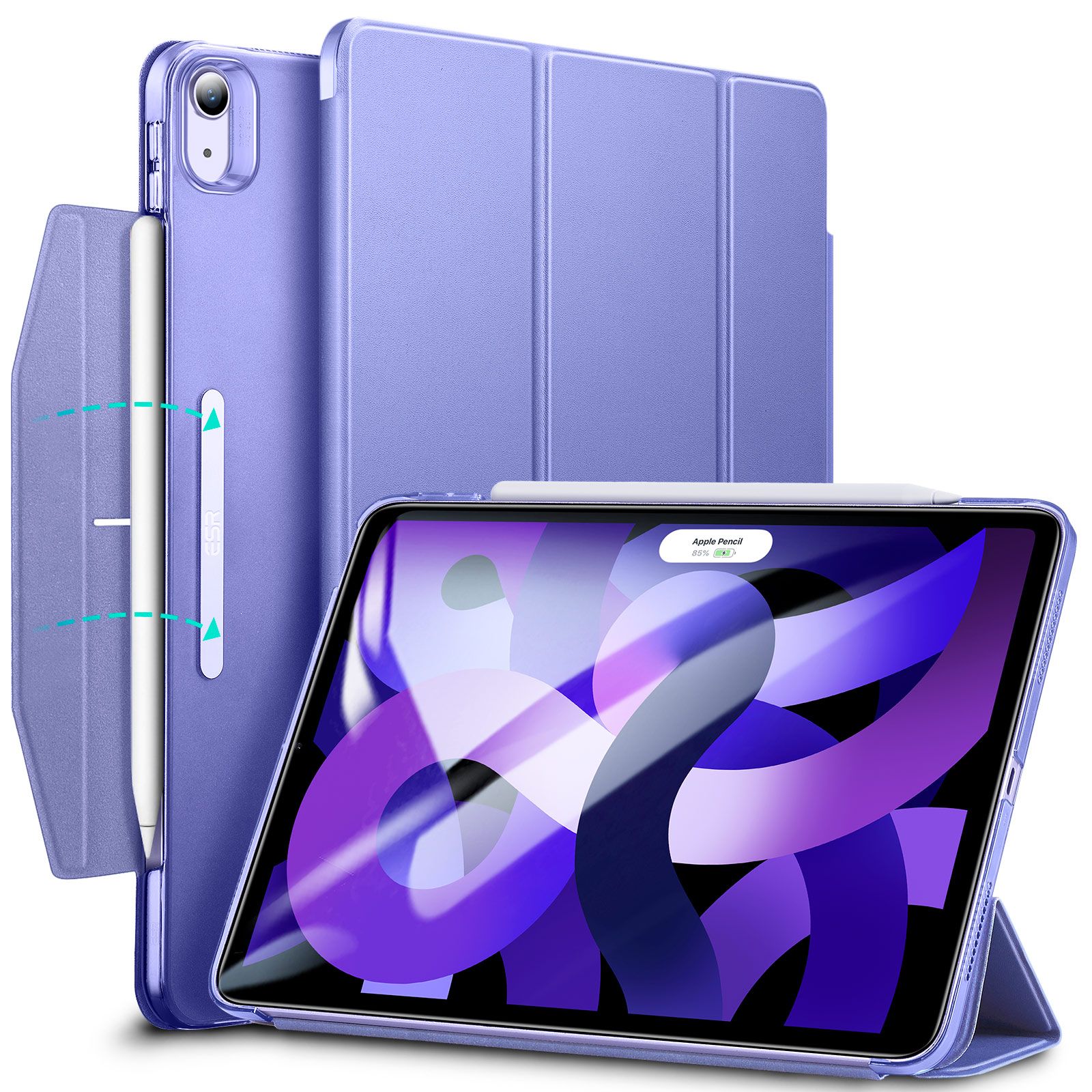 

Чехол книжка ESR Ascend Trifold Case для iPad Air 4 (2020) / Air 5 (2022), Сиреневый, iPad Air 4 (2020) 10.9", iPad Air 5