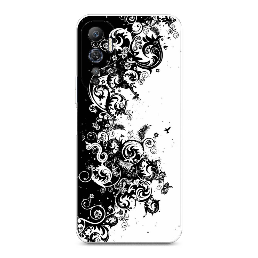 

Чехол на Infinix Hot 20 4G "Черно белый узор", Белый;черный;серый, 3103150-3