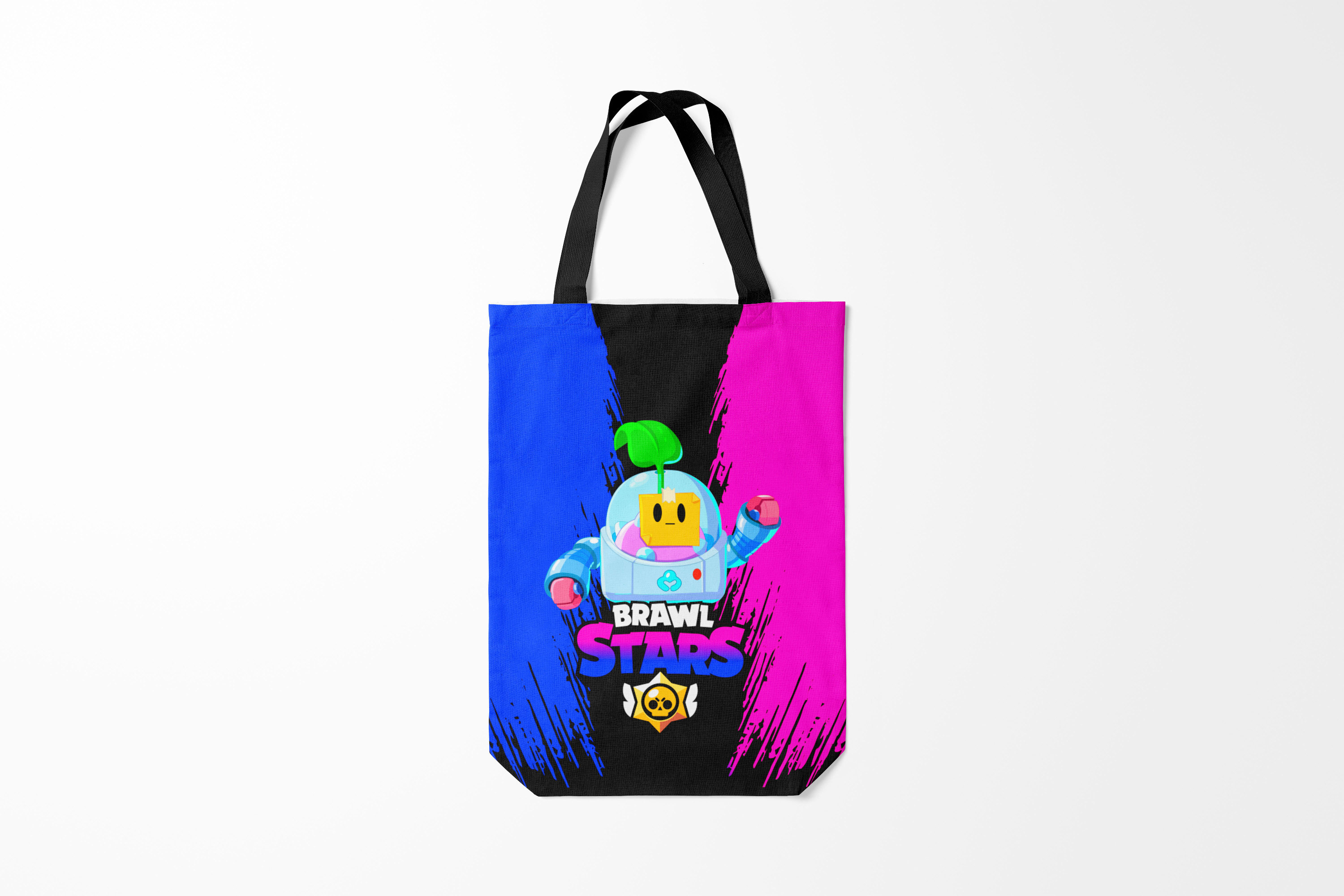 

Сумка шoппер унисекс Burnettie Brawl Stars SPROUT., фиолетовый; бирюзовый, Brawl Stars SPROUT.