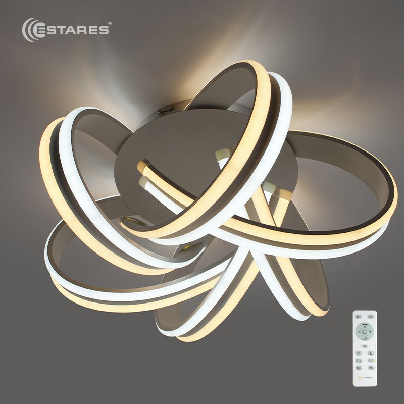 Люстра светодиодная Estares VOLNA DOUBLE 6C 170W 15750lm 2K-4K-6K 500x237