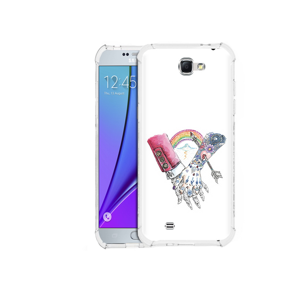 

Чехол MyPads Tocco для Samsung Galaxy Note 2 абстракция руки в татуировках, Прозрачный, Tocco