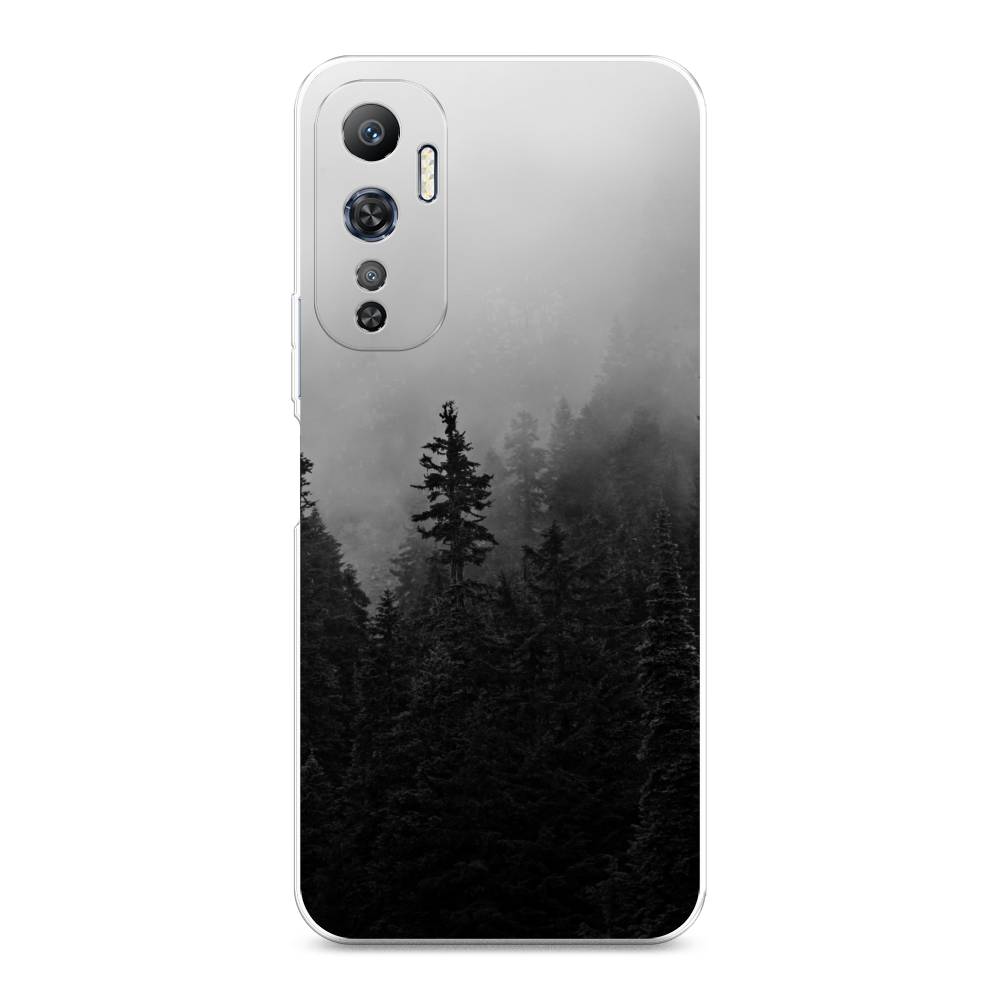 

Чехол на Infinix Hot 20 4G "Туманный лес", Серый;черный, 3103150-2