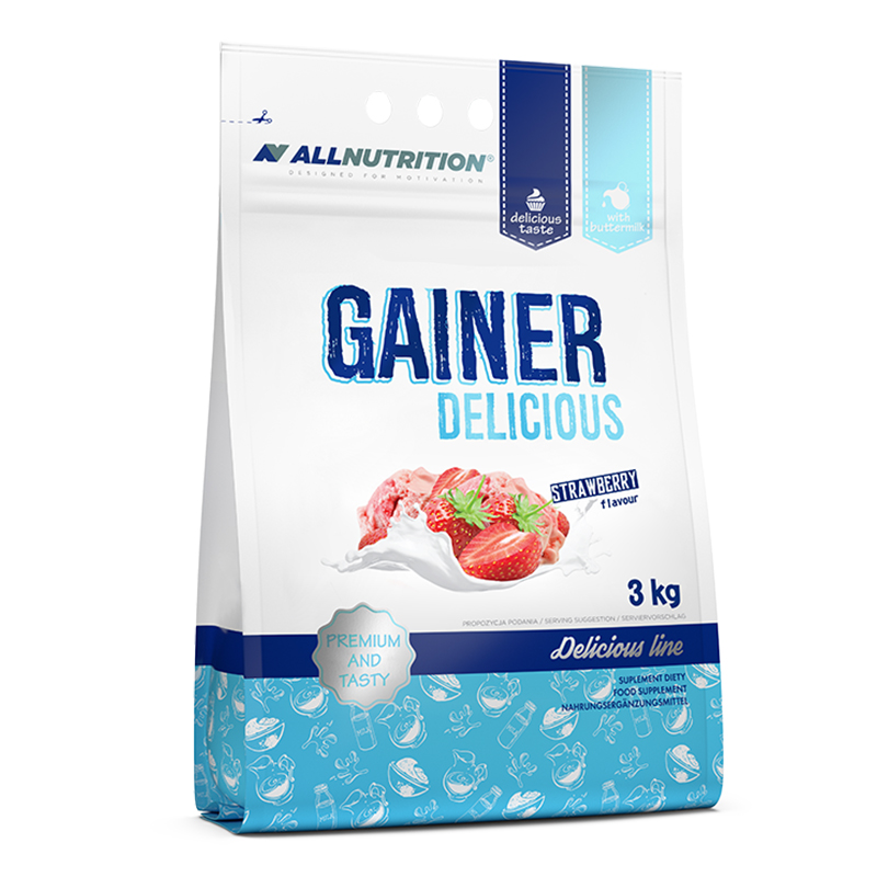 фото Гейнер allnutrition gainer delicious 3000 г вкус: клубника