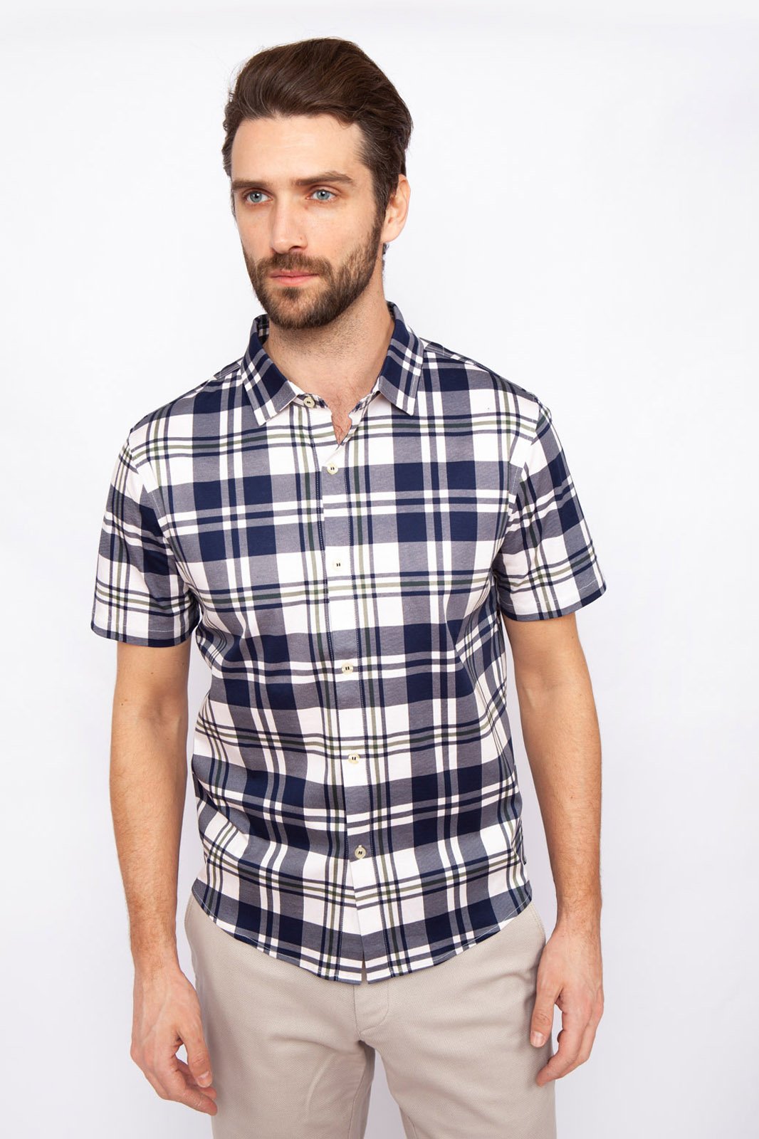 

Рубашка мужская Kanzler 19S-PBDW07SS-T/99 синяя M, 19S-PBDW07SS-T/99
