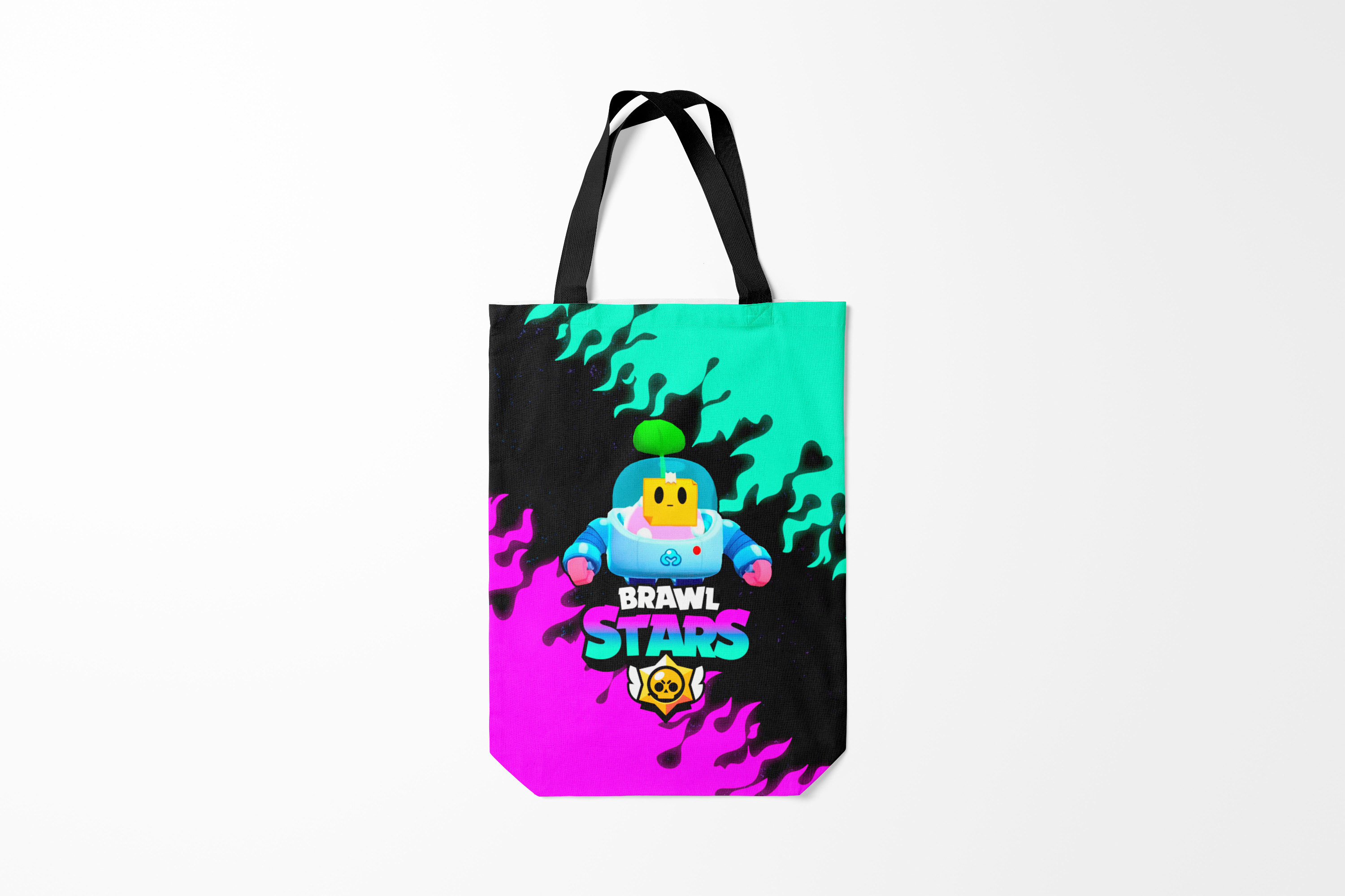 

Сумка шoппер унисекс Burnettie Brawl Stars SPROUT, синий; черный, Разноцветный, Brawl Stars SPROUT