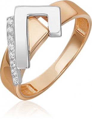 

Кольцо из золота р. 20 PLATINA jewelry 01-5681-00-401-1111, фианит, 01-5681-00-401-1111