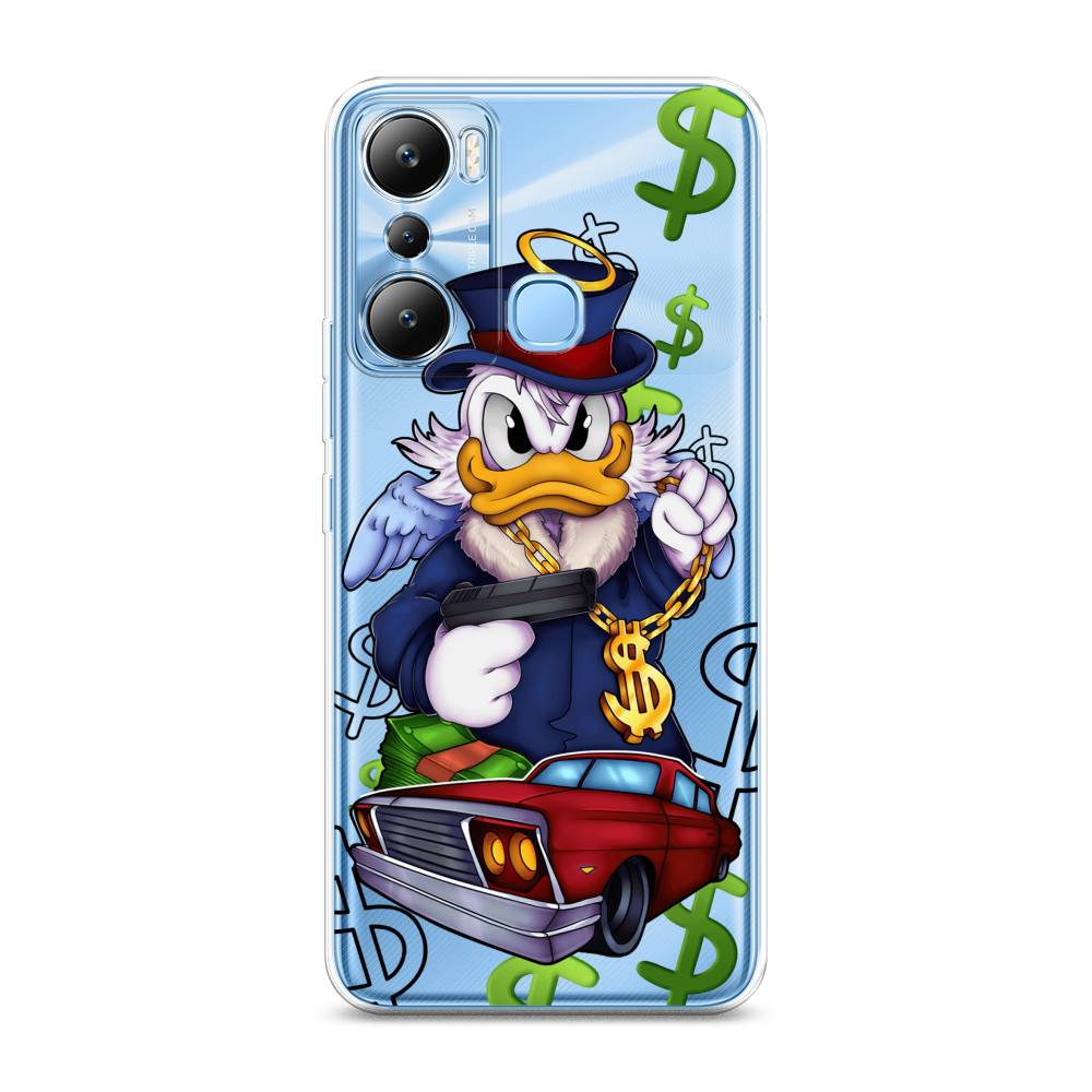 Чехол на Infinix HOT 20i  Scrooge McDuck with a Gold Chain