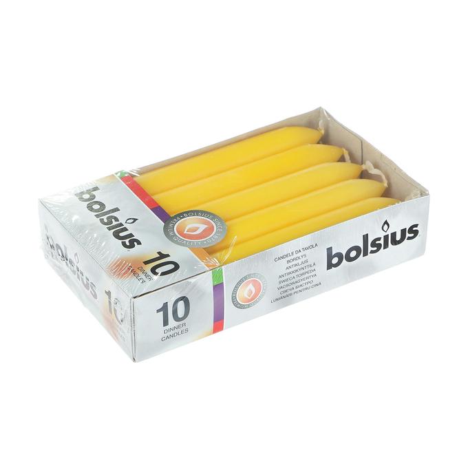 

Свечи столовые Bolsius 10 шт 170/20 желтая