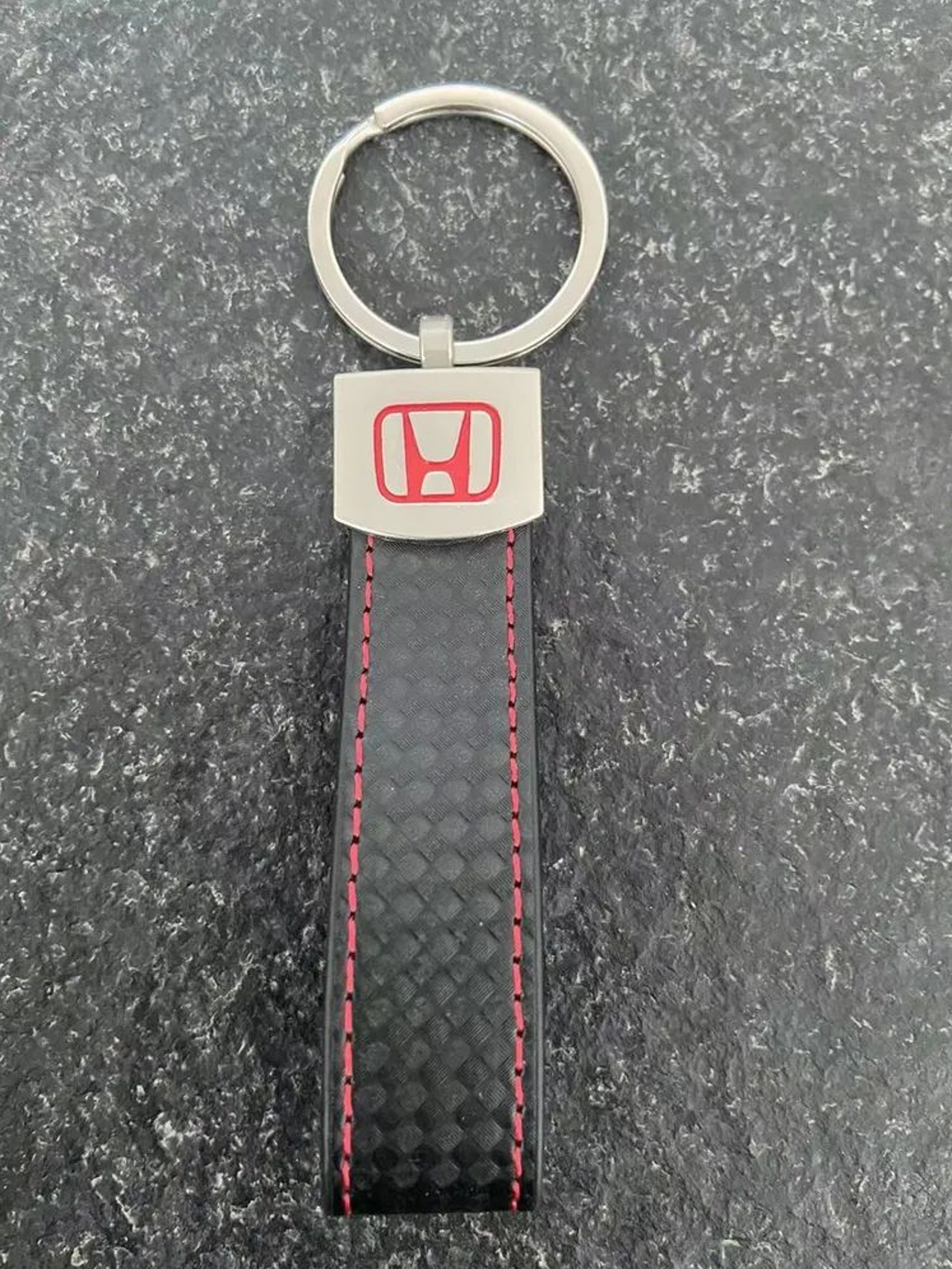 

Брелок для ключей с эмблемой HONDA, кожа, Черный, брелок для ключей