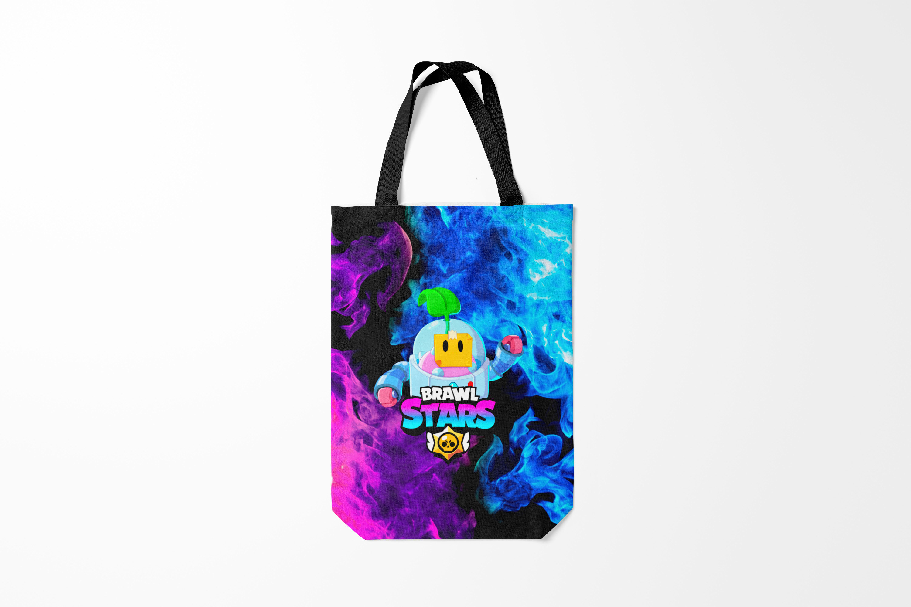 

Сумка шoппер унисекс Burnettie Brawl Stars Spike satars, зеленый, Brawl Stars Spike satars