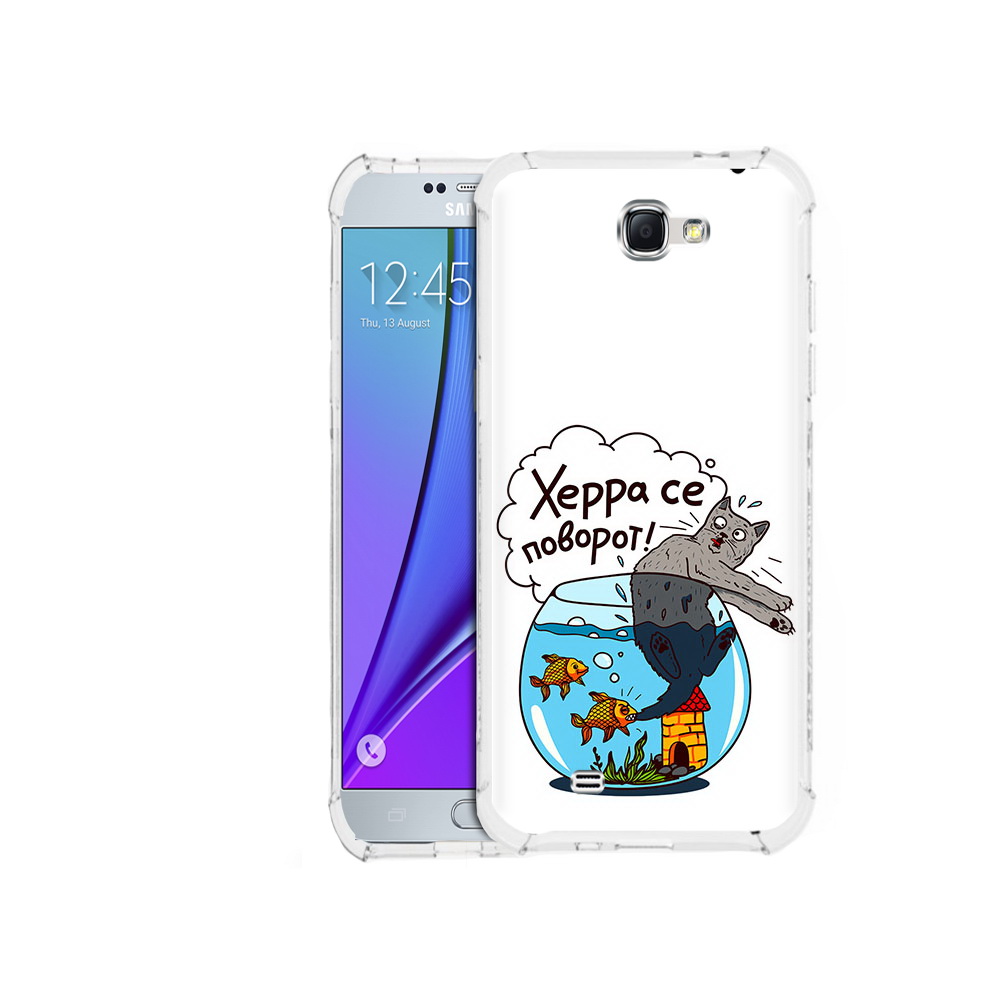 

Чехол MyPads Tocco для Samsung Galaxy Note 2 Рыбы с котом (PT29983.561.149), Прозрачный, Tocco