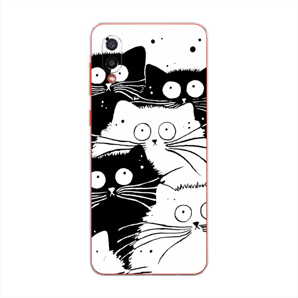 фото Чехол awog "коты черно-белые" для samsung galaxy a02