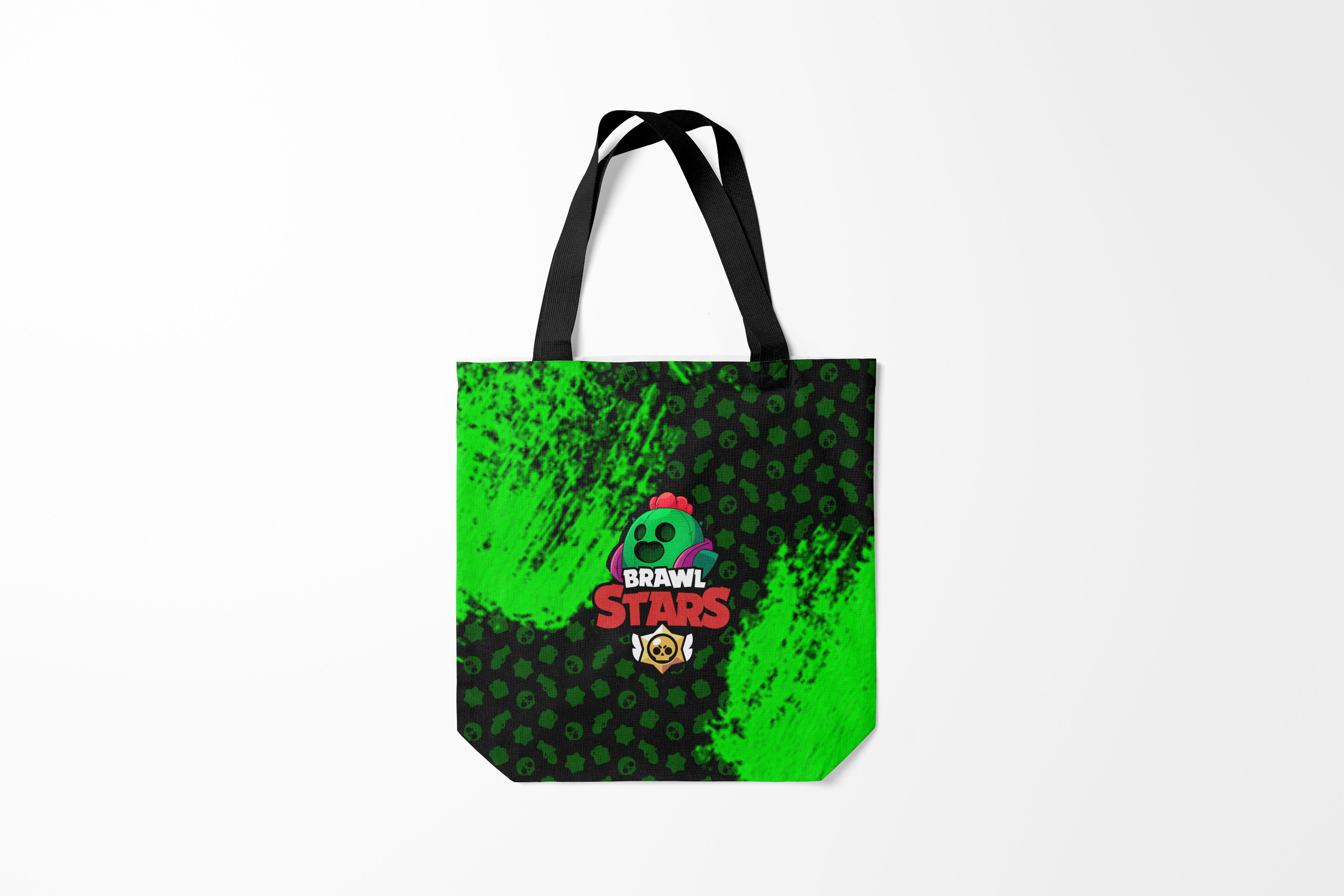 

Сумка шoппер унисекс Burnettie Brawl Stars SPIKE, зеленый; белый, Brawl Stars SPIKE