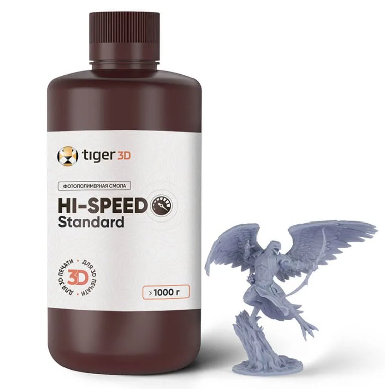 Фотополимерный смола Tiger 3D Hi-Speed Standard Resin серый 1 кг