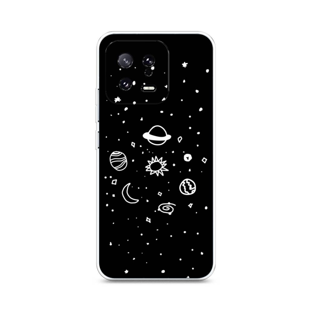 

Чехол на Xiaomi 13 5G "Дудл солнечной системы", Бежевый;серый, 317250-2